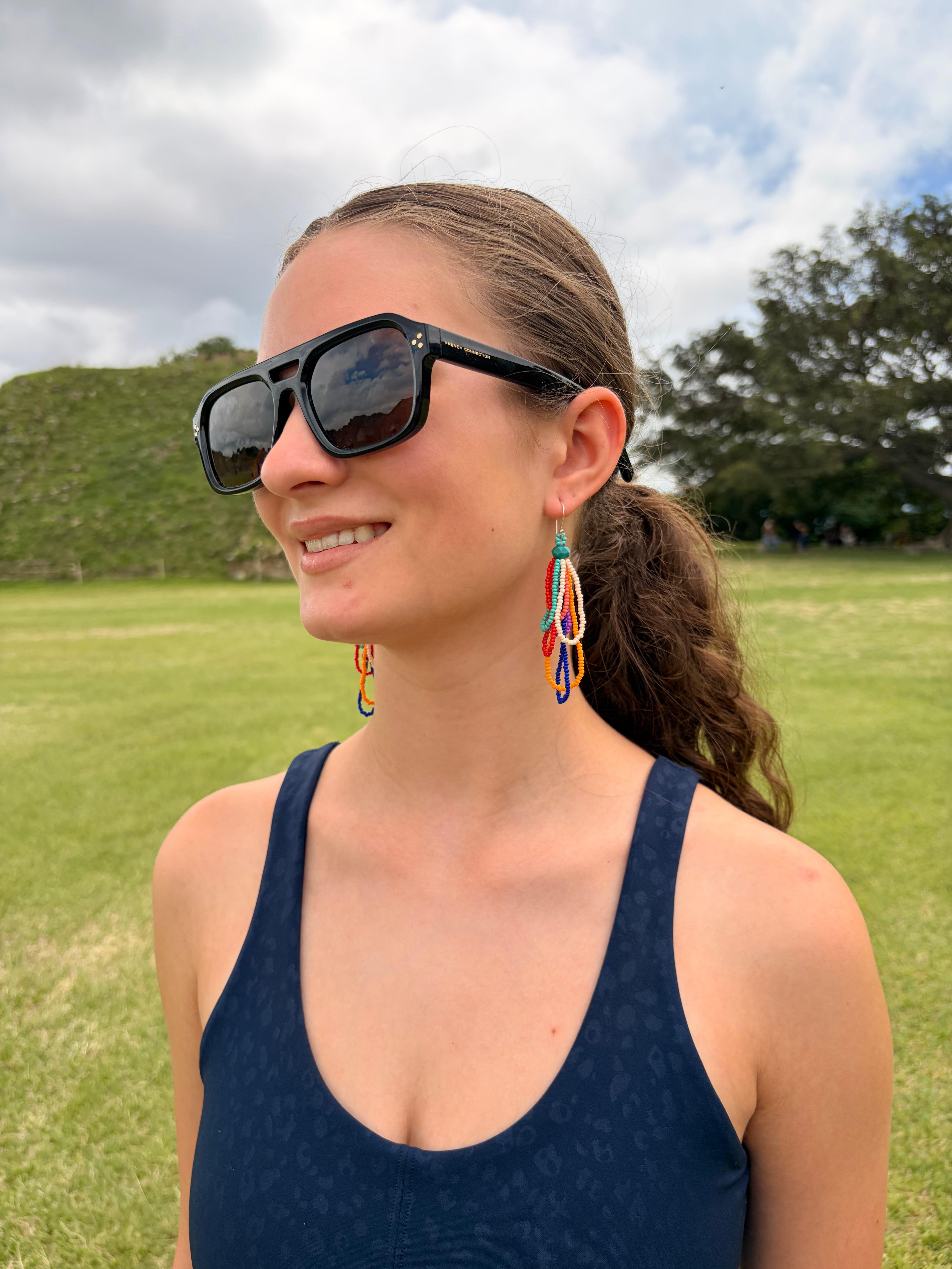 WHOLESALE Vivid Loops Beaded Earrings