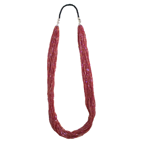 WHOLESALE Tesoro Thin Statement Necklace - Raspberry