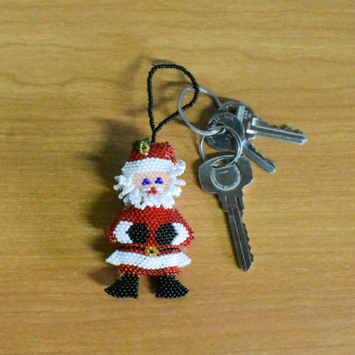 Beaded Santa Large Ornament