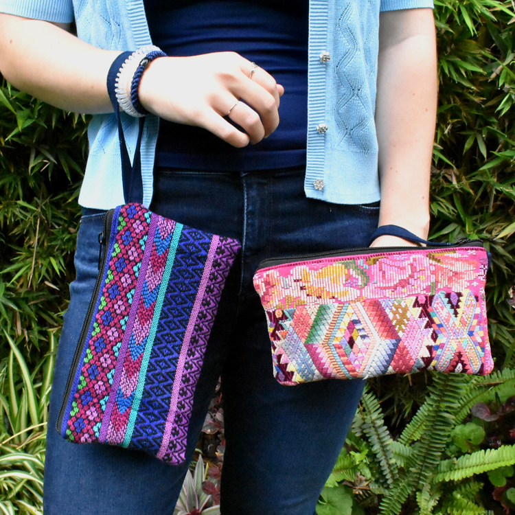 WHOLESALE Huipil Clutch Purse with Wristlet