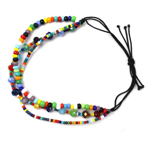 WHOLESALE Multicolor Beaded Ankle Bracelet