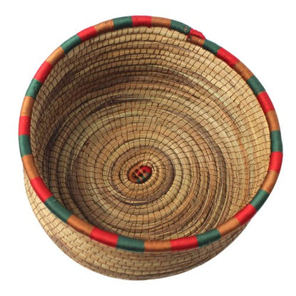 WHOLESALE Boho Christmas Pine Needle Basket Large