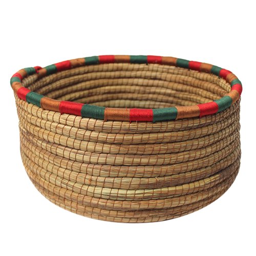 WHOLESALE Boho Christmas Pine Needle Basket Large
