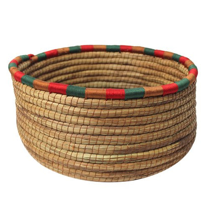 WHOLESALE Boho Christmas Pine Needle Basket Large