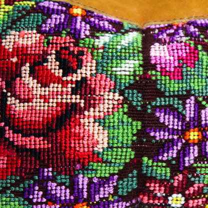 WHOLESALE Up-cycled Leather-Trimmed Clutch