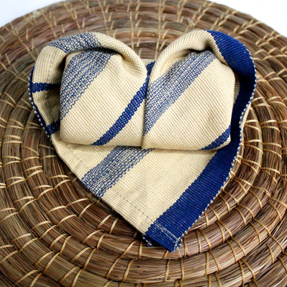 WHOLESALE Elegant Sand Navy Napkin - Set of 2