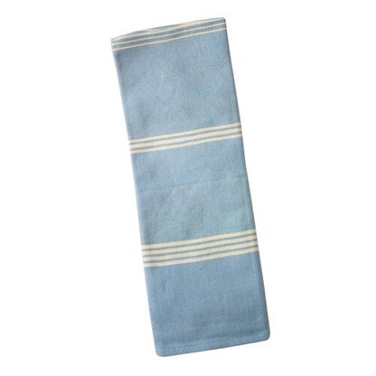WHOLESALE 100% Cotton Dish Towels-Sky Blue/Off White Stripes (x1)