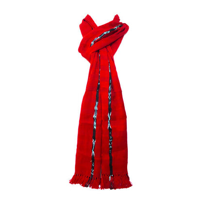 WHOLESALE Bright Red Ikat Scarf