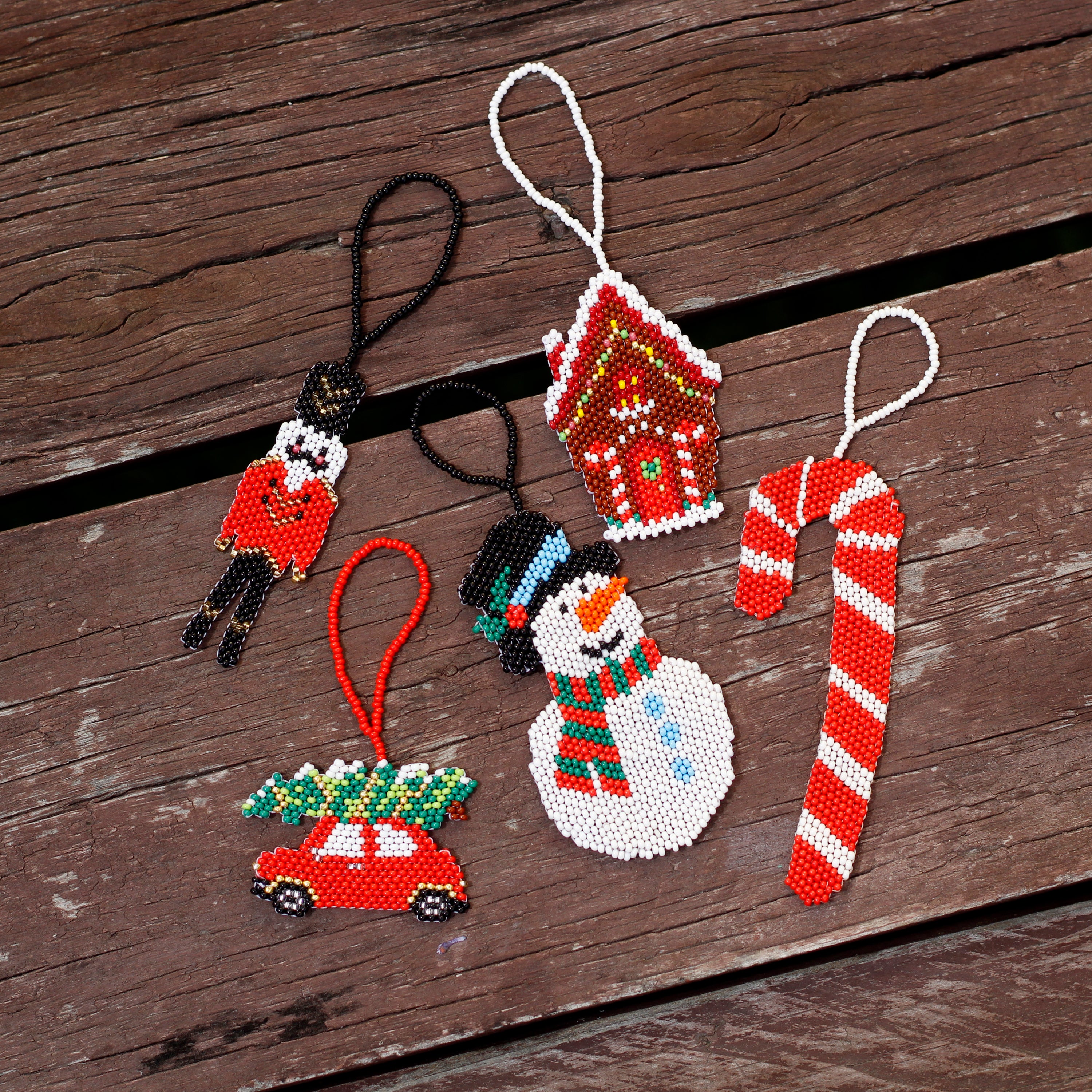 WHOLESALE Nutcracker Beaded Flat Ornament