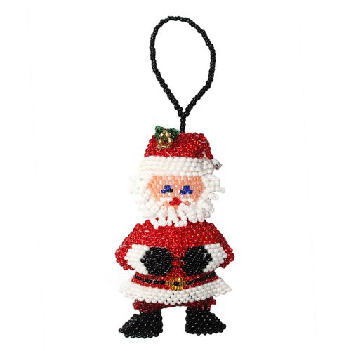 Beaded Santa Large Ornament