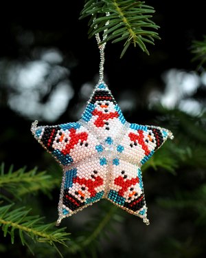 WHOLESALE Snowman Star - Sky Blue