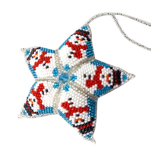WHOLESALE Snowman Star - Sky Blue